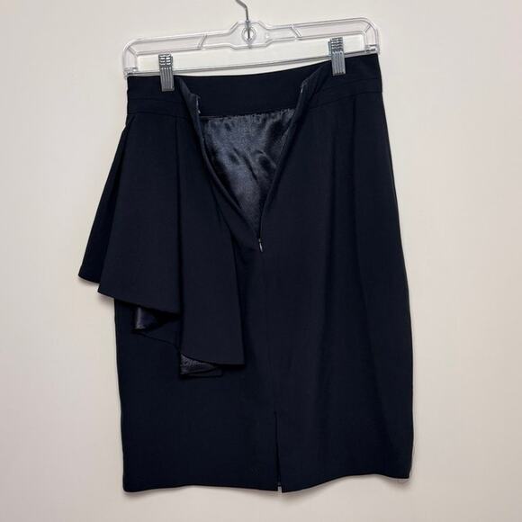 Walter Navy Blue Asymmetrical Career Pencil Skirt Size 4 - Picture 4 of 7